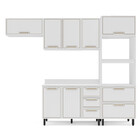 Cozinha Modulada 4 Pecas Com Tampo Amara Politorno Moveis