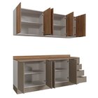 Cozinha Modulada 4 Peças Com Tampo Com Rodapé 2 Aéreos E 2 Ba