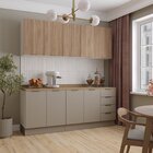 Cozinha Modulada 4 Peças Com Tampo Com Rodapé 2 Aéreos E 2 Ba