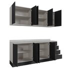 Cozinha Modulada 4 Peças Com Tampo Com Rodapé 2 Aéreos E 2 Ba