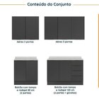 Cozinha Modulada 4 Peças Com Tampo Com Rodapé 2 Aéreos E 2 Ba