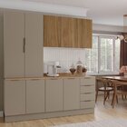 Cozinha Modulada 4 Peças Com Tampo Com Rodapé 2 Aéreos E 2 Ba