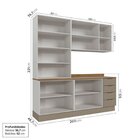 Cozinha Modulada 4 Peças Com Tampo Com Rodapé 2 Aéreos E 2 Ba