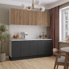 Cozinha Modulada 4 Peças Com Tampo Com Rodapé 2 Aéreos E 2 Ba