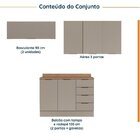 Cozinha Modulada 4 Peças Com Tampo E Rodapé 3 Aéreos E 1 Balc