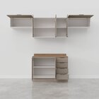 Cozinha Modulada 4 Peças Com Tampo E Rodapé 3 Aéreos E 1 Balc