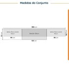 Cozinha Modulada 4 Peças Com Tampo E Rodapé 3 Aéreos E 1 Balc