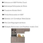 Cozinha Modulada 4 Peças Com Tampo E Rodape Unna 6 Pln