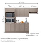 Cozinha Modulada 4 Peças Com Tampo E Rodape Unna 7 Pln