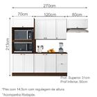 Cozinha Modulada 4 Peças Com Tampo E Rodape Unna 7 Pln
