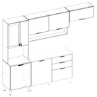 Cozinha Modulada 4 Peças Com Tampo E Vidro Alba Demóbile