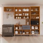 Cozinha Modulada 4 Peças Com Torre Quente Para Forno Ou Micro