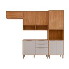 Cozinha Modulada 4 Peças Com Torre Quente Para Forno Ou Micro