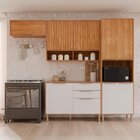 Cozinha Modulada 4 Peças Com Torre Quente Para Forno Ou Micro