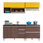 Cozinha Modulada 4 Peças Evidence Amendoa Amarelo Poliman