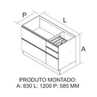 Cozinha Modulada 4 Peças Itatiaia Inova Com Porta De Vidro