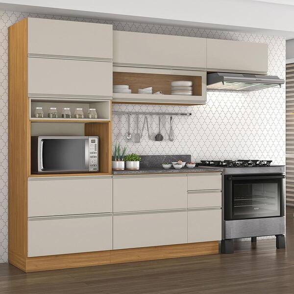 Cozinha Modulada 4 Peças Itatiaia Inova Com Porta De Vidro