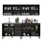 Cozinha Modulada 4 Peças J Carvalho Cecília Preta