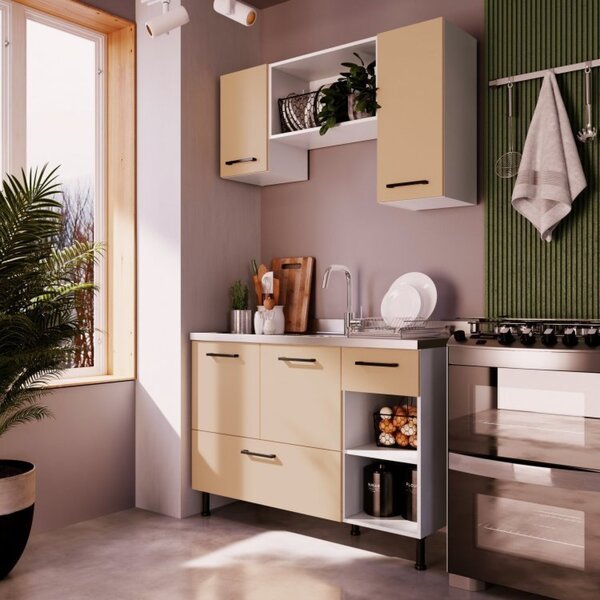 Cozinha Modulada 4 Peças Juruti Cabecasa Madeiraoriginals Bra