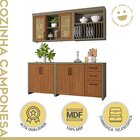 Cozinha Modulada 4 Peças Ratan Camponesa 100% Mdf Amadeirado
