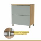 Cozinha Modulada 4 Peças Ripado  100% Mdf Marquesa Nature/ver