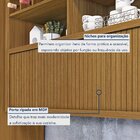 Cozinha Modulada 4 Peças Ripado Imperatriz 100% Mdf Freijó/gr