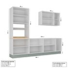 Cozinha Modulada 4 Peças Sem Tampo 1 Torre 1 Aéreo 2 Balcões