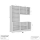 Cozinha Modulada 4 Peças Sem Tampo 2 Aéreos 2 Balcões Arizona