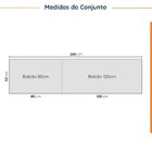 Cozinha Modulada 4 Peças Sem Tampo 2 Aéreos 5 Portas E 2 Balc