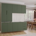 Cozinha Modulada 4 Peças Sem Tampo 2 Aéreos 5 Portas E 2 Balc