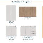 Cozinha Modulada 4 Peças Sem Tampo 2 Aéreos 5 Portas E 2 Balc