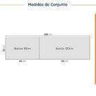 Cozinha Modulada 4 Peças Sem Tampo 2 Aéreos 5 Portas E 2 Balc