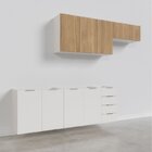 Cozinha Modulada 4 Peças Sem Tampo 2 Aéreos E 2 Balcões 2 Por