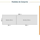 Cozinha Modulada 4 Peças Sem Tampo 2 Aéreos E 2 Balcões Ipane