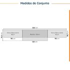 Cozinha Modulada 4 Peças Sem Tampo 3 Aéreos 5 Portas E 1 Balc