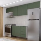 Cozinha Modulada 4 Peças Sem Tampo 3 Aéreos 5 Portas E 1 Balc