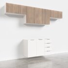 Cozinha Modulada 4 Peças Sem Tampo 3 Aéreos E 1 Balcão Para P