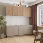 Cozinha Modulada 4 Peças Sem Tampo Com Rodapé 2 Aéreos E 2 Ba