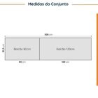 Cozinha Modulada 4 Peças Sem Tampo Com Rodapé 2 Aéreos E 2 Ba