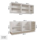 Cozinha Modulada 4 Peças Sem Tampo Com Rodapé 2 Aéreos E 2 Ba