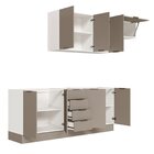 Cozinha Modulada 4 Peças Sem Tampo Com Rodapé 2 Aéreos E 2 Ba