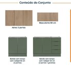 Cozinha Modulada 4 Peças Sem Tampo Com Rodapé 2 Aéreos E 2 Ba