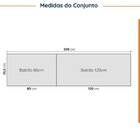 Cozinha Modulada 4 Peças Sem Tampo Com Rodapé 2 Aéreos E 2 Ba