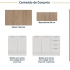 Cozinha Modulada 4 Peças Sem Tampo Com Rodapé 2 Aéreos E 2 Ba