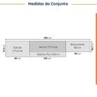 Cozinha Modulada 4 Peças Sem Tampo Com Rodapé 2 Aéreos E 2 Ba