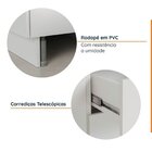 Cozinha Modulada 4 Peças Sem Tampo Com Rodapé 2 Aéreos E 2 Ba