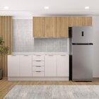 Cozinha Modulada 4 Peças Sem Tampo Com Rodapé 2 Aéreos E 2 Ba