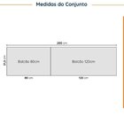 Cozinha Modulada 4 Peças Sem Tampo Sem Rodapé 2 Aéreos E 2 Ba