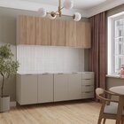 Cozinha Modulada 4 Peças Sem Tampo Sem Rodapé 2 Aéreos E 2 Ba