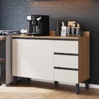 Cozinha Modulada 4 Peças Tampo Aéreo 3 Portas Balcão 2 Portas